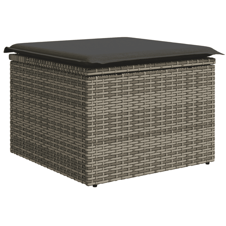 sofasæt til haven 13 dele med hynder polyrattan grå