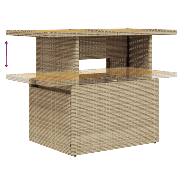 sofasæt til haven 8 dele med hynder polyrattan beige