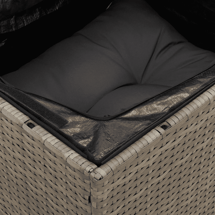sofasæt 5 dele med hynder polyrattan grå