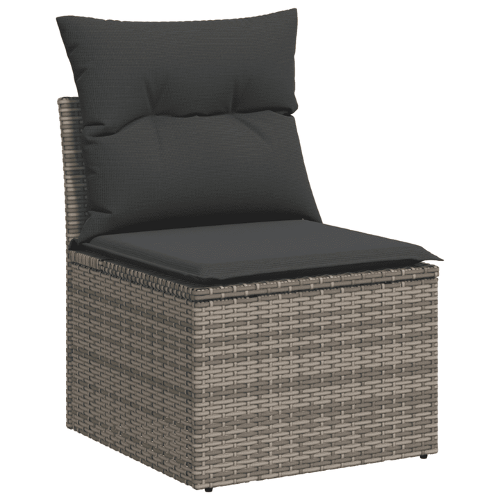 sofasæt til haven 8 dele med hynder polyrattan grå