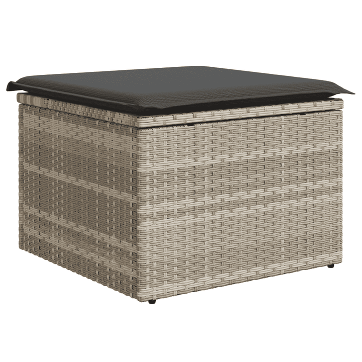 sofasæt til haven 7 dele med hynder polyrattan lysegrå