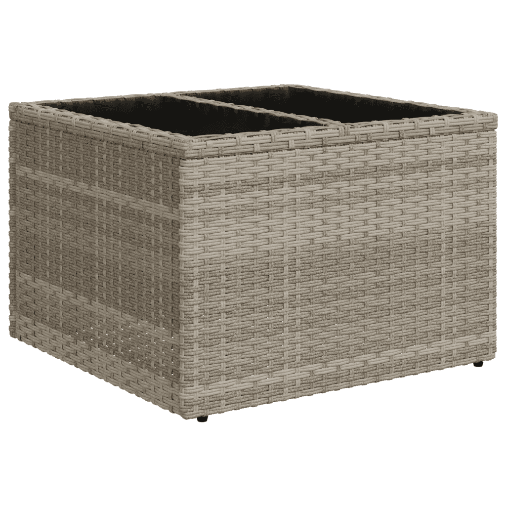 sofasæt til haven 7 dele med hynder polyrattan lysegrå