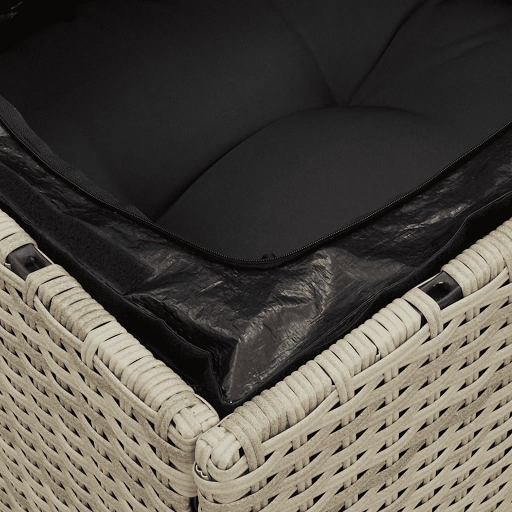sofasæt til haven 12 dele med hynder polyrattan lysegrå