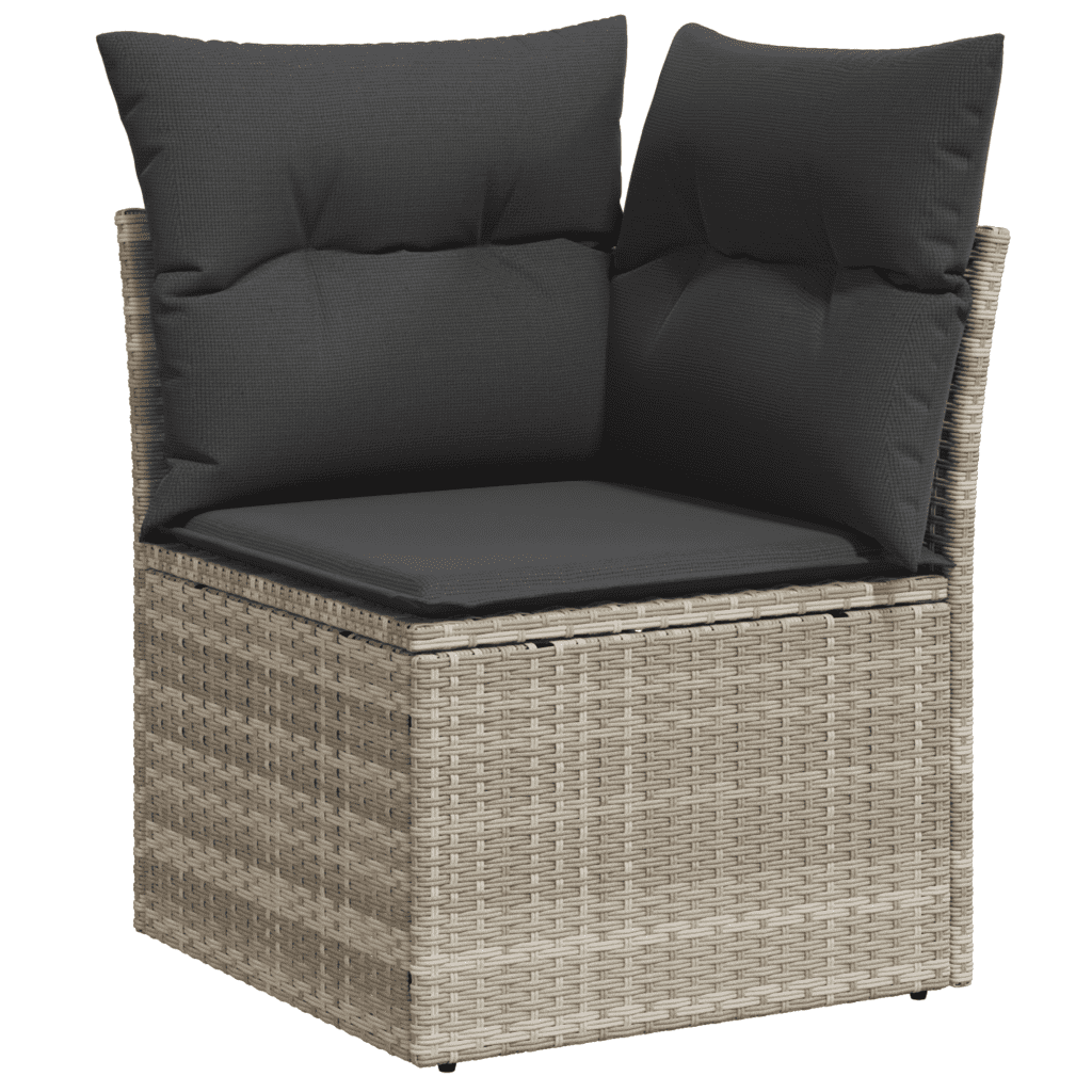 sofasæt til haven 12 dele med hynder polyrattan lysegrå