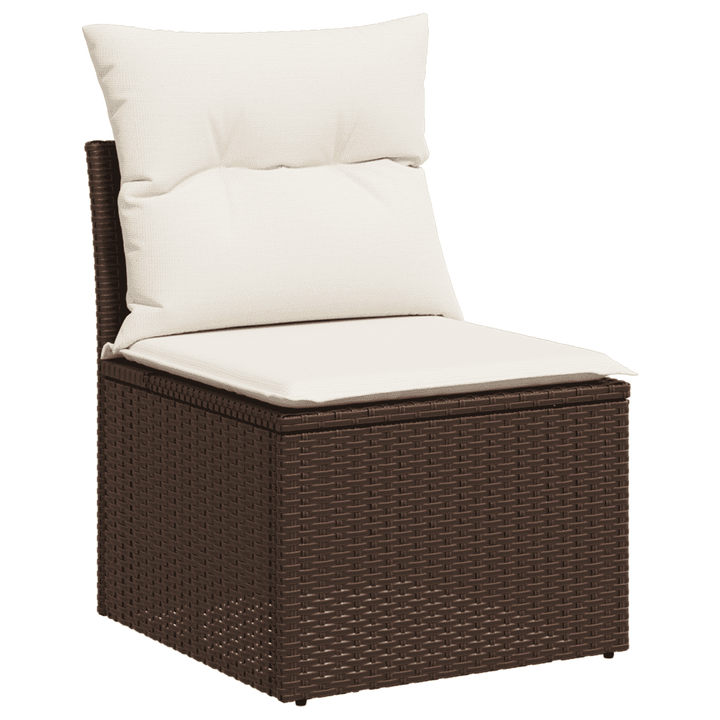 sofasæt til haven 13 dele med hynder polyrattan brun