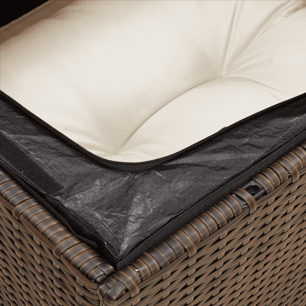 sofasæt til haven 14 dele med hynder polyrattan brun