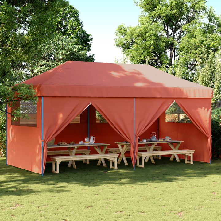 Party Tent Terrakotta 292 x 580 x 315 cm Oxford stof