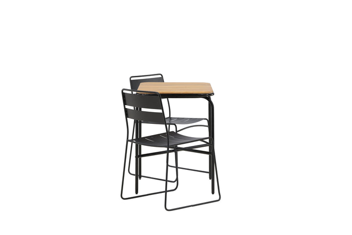 Venture Home Holmbeck Cafetable Steel - Black / Rectangular 55*70*74 +Lina Dining Chair - Black _2
