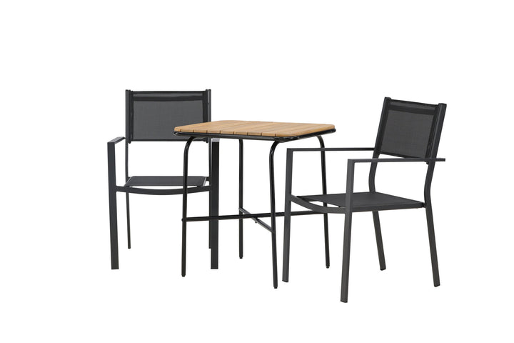 Venture Home Holmbeck Cafetable Steel - Black / Rectangular 55*70*74 +Copacabana Stacking Chair - Black/Black - Ersätter 4131-408 _2