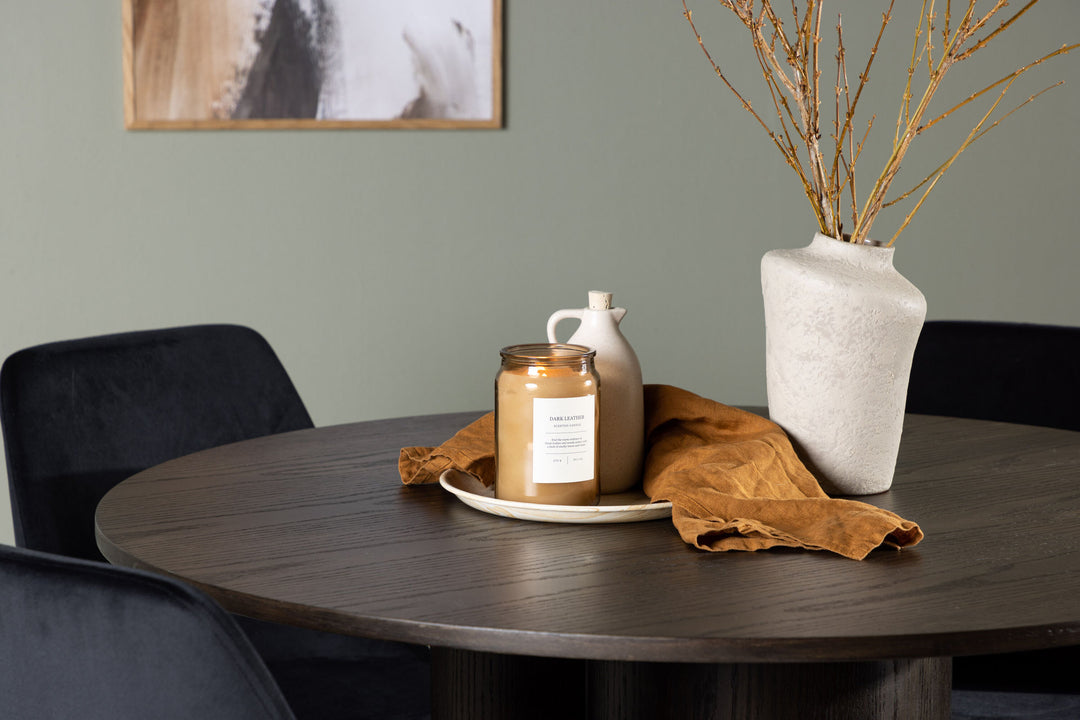 Venture Home Olivia Dining Table - Mocca / Mocca Veneer +Night Dining Chair - Black / Black Velvet _4