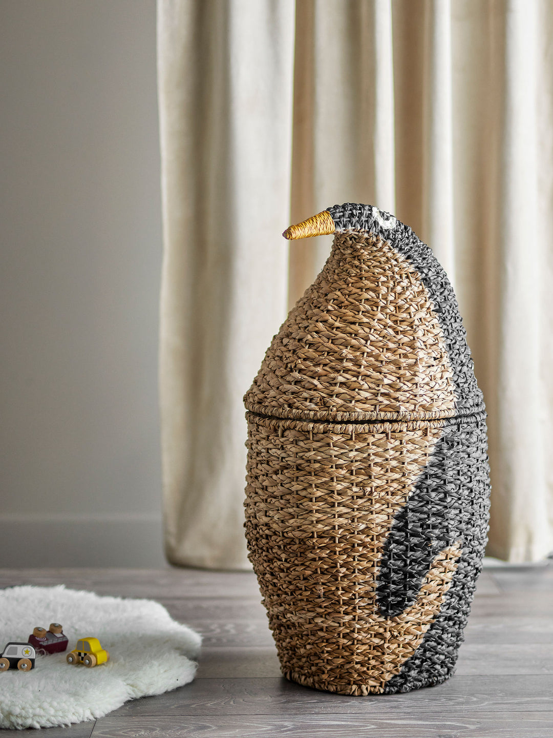 Bloomingville MINI Tazia Kurv m/Låg, Sort, Bankuan Grass