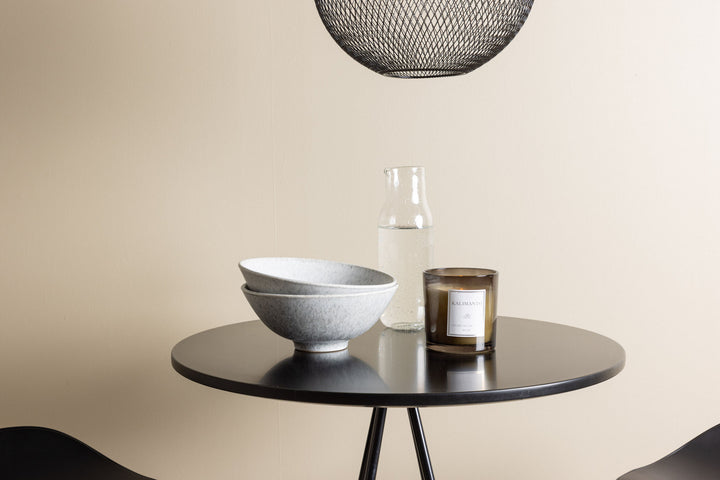 Venture Home Bistro Bar Table φ60 - Black / MDF with veneer +Adesto Bar Chair - Black / Matte black ABS _2