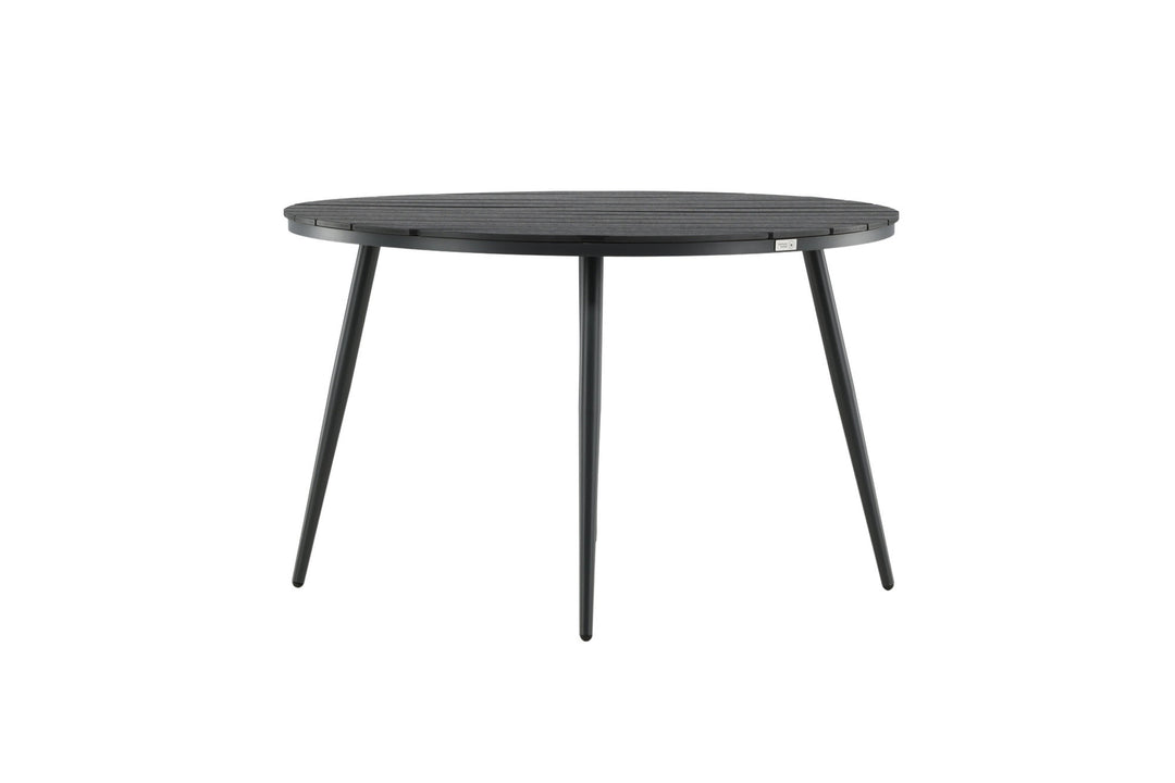 Venture Home Break - Dining Table Round- Black / Black - Alu / Aintwood - 120ø