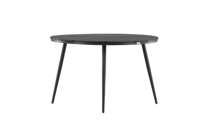 Venture Home Break - Dining Table Round- Black / Black - Alu / Aintwood - 120ø