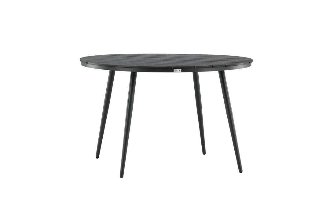 Venture Home Break - Dining Table Round- Black / Black - Alu / Aintwood - 120ø