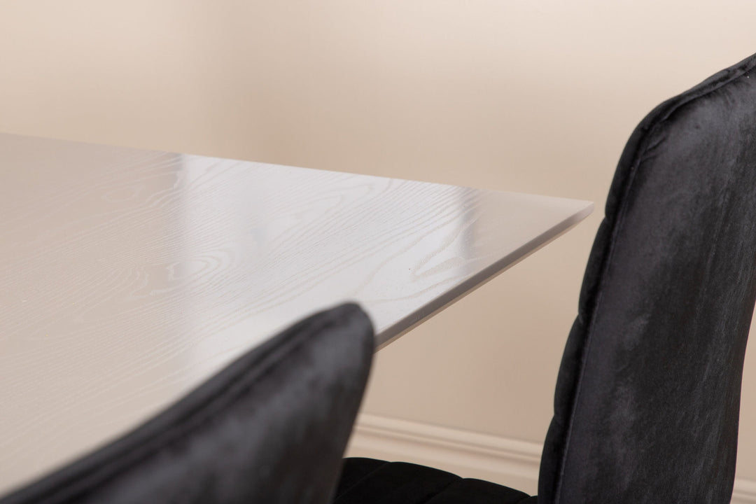 Venture Home Piazza Dining Table , Black Grey Veneer+Windu Lyx Chair , Black Black Velvet_6