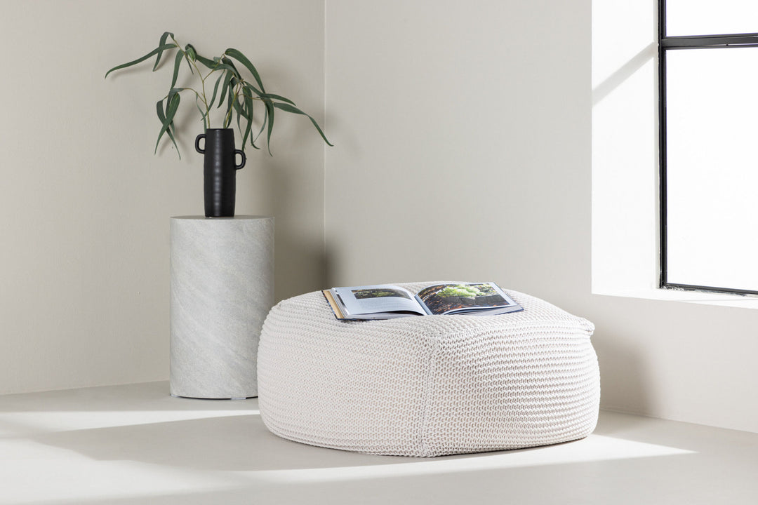 Venture Home Luca Pouf - 60*60 cm / Creme