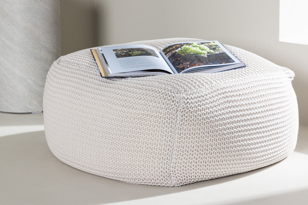 Venture Home Luca Pouf - 60*60 cm / Creme