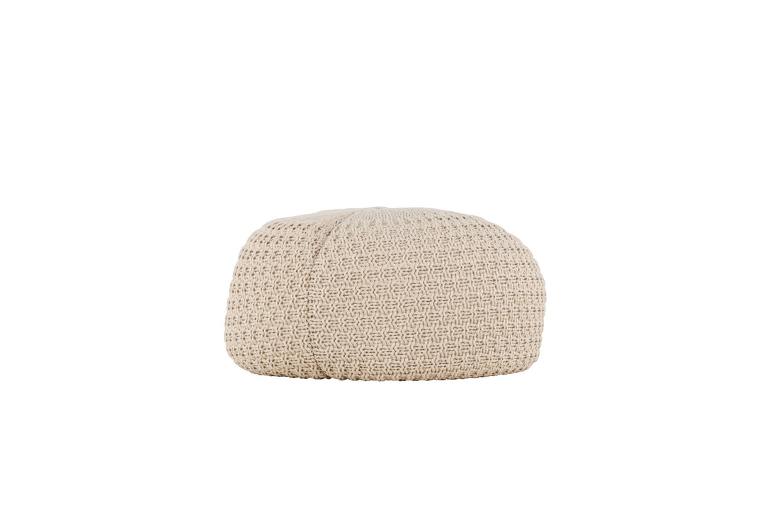 Venture Home Sam Round Pouf - ⌀60 / Beige