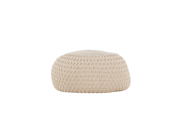 Venture Home Sam Round Pouf - ⌀45 / Beige