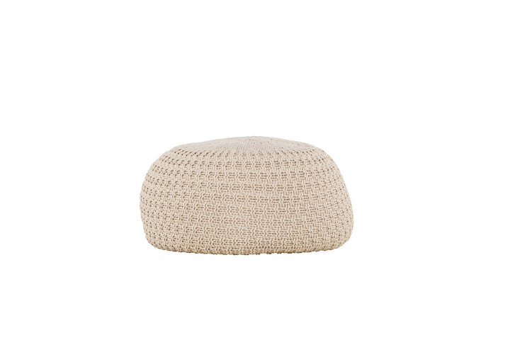 Venture Home Sam Round Pouf - ⌀45 / Beige