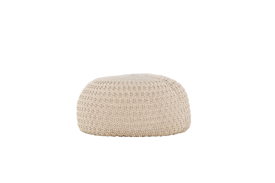Venture Home Sam Round Pouf - ⌀45 / Beige