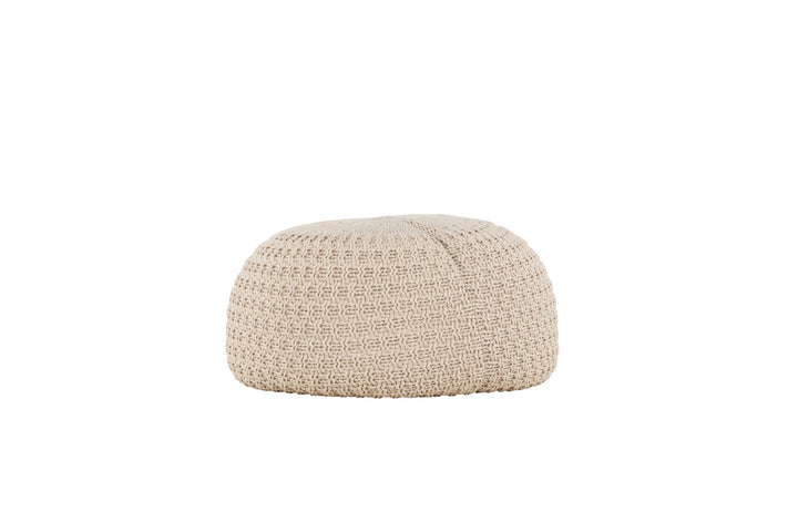 Venture Home Sam Round Pouf - ⌀45 / Beige