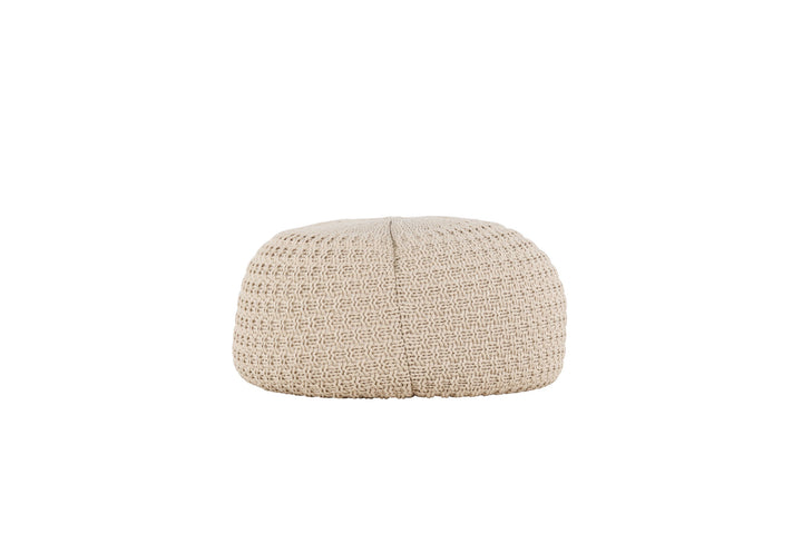 Venture Home Sam Round Pouf - ⌀45 / Beige