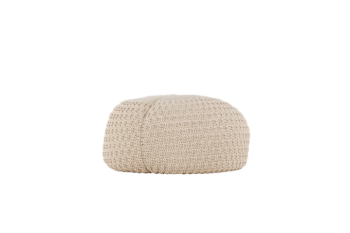 Venture Home Sam Round Pouf - ⌀45 / Beige