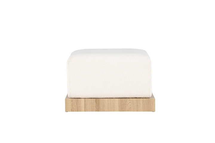 Venture Home Ivy Ottoman - Woodlook /  White boucle
