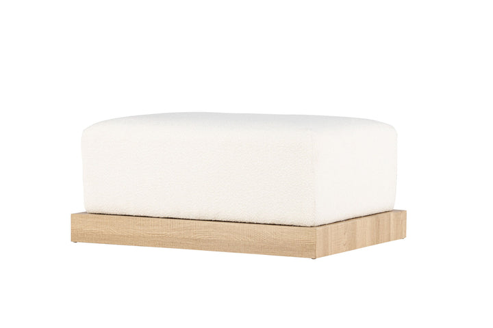 Venture Home Ivy Ottoman - Woodlook /  White boucle