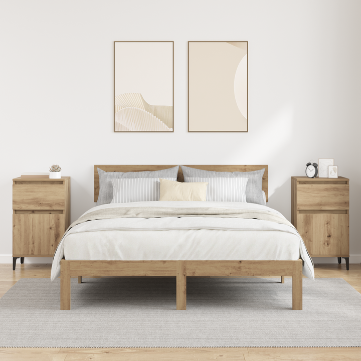 Natskab 2 pcs Artisan Egetræ 40 x 35 x 70 cm Konstrueret træ