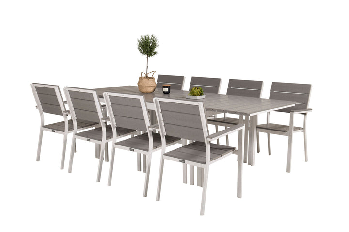 Venture Home Levels Table 160/240 - White/Grey - Levels Chair (stackable) - White Alu / Grey Aintwood 8