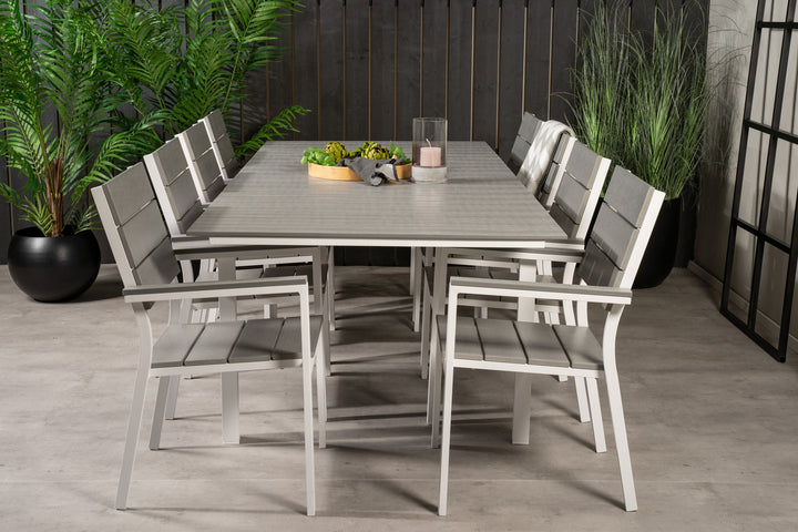 Venture Home Levels Table 160/240 - White/Grey - Levels Chair (stackable) - White Alu / Grey Aintwood 8