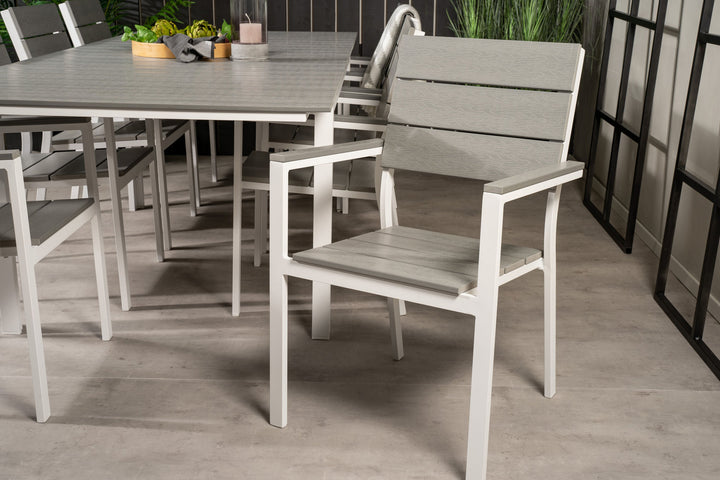 Venture Home Levels Table 160/240 - White/Grey - Levels Chair (stackable) - White Alu / Grey Aintwood 8