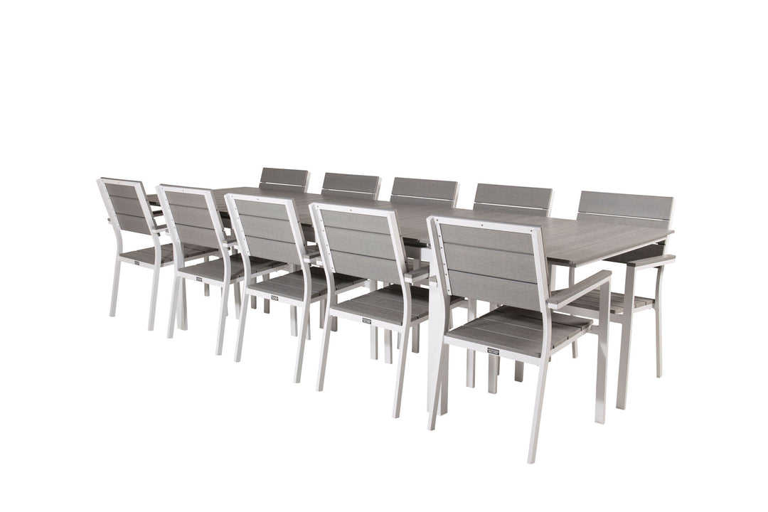 Venture Home Levels Table 229/310 - White/Grey - Levels Chair (stackable) - White Alu / Grey Aintwood 10