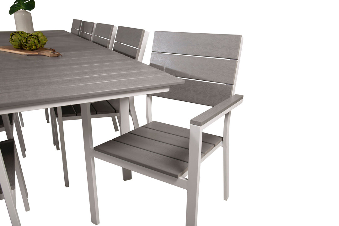 Venture Home Levels Table 229/310 - White/Grey - Levels Chair (stackable) - White Alu / Grey Aintwood 10