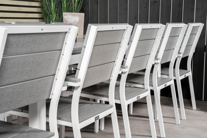 Venture Home Levels Table 229/310 - White/Grey - Levels Chair (stackable) - White Alu / Grey Aintwood 10