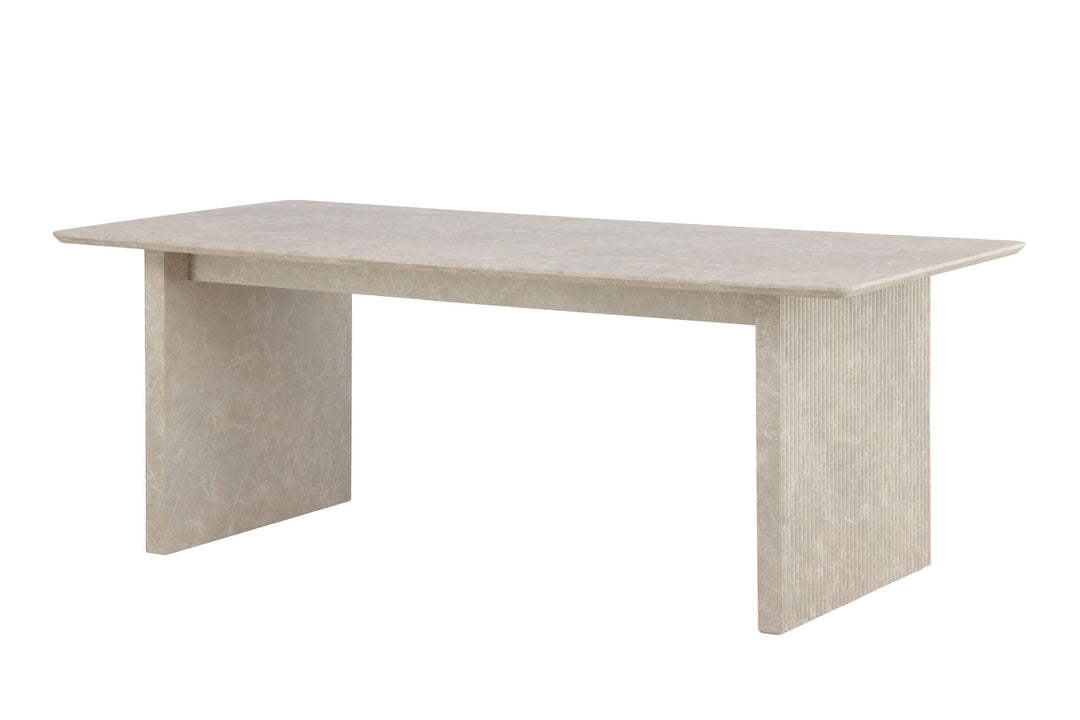 Venture Home Vail spisebord 100x200 cm - Beige marmorlook /