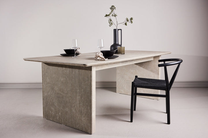 Venture Home Vail spisebord 100x200 cm - Beige marmorlook /