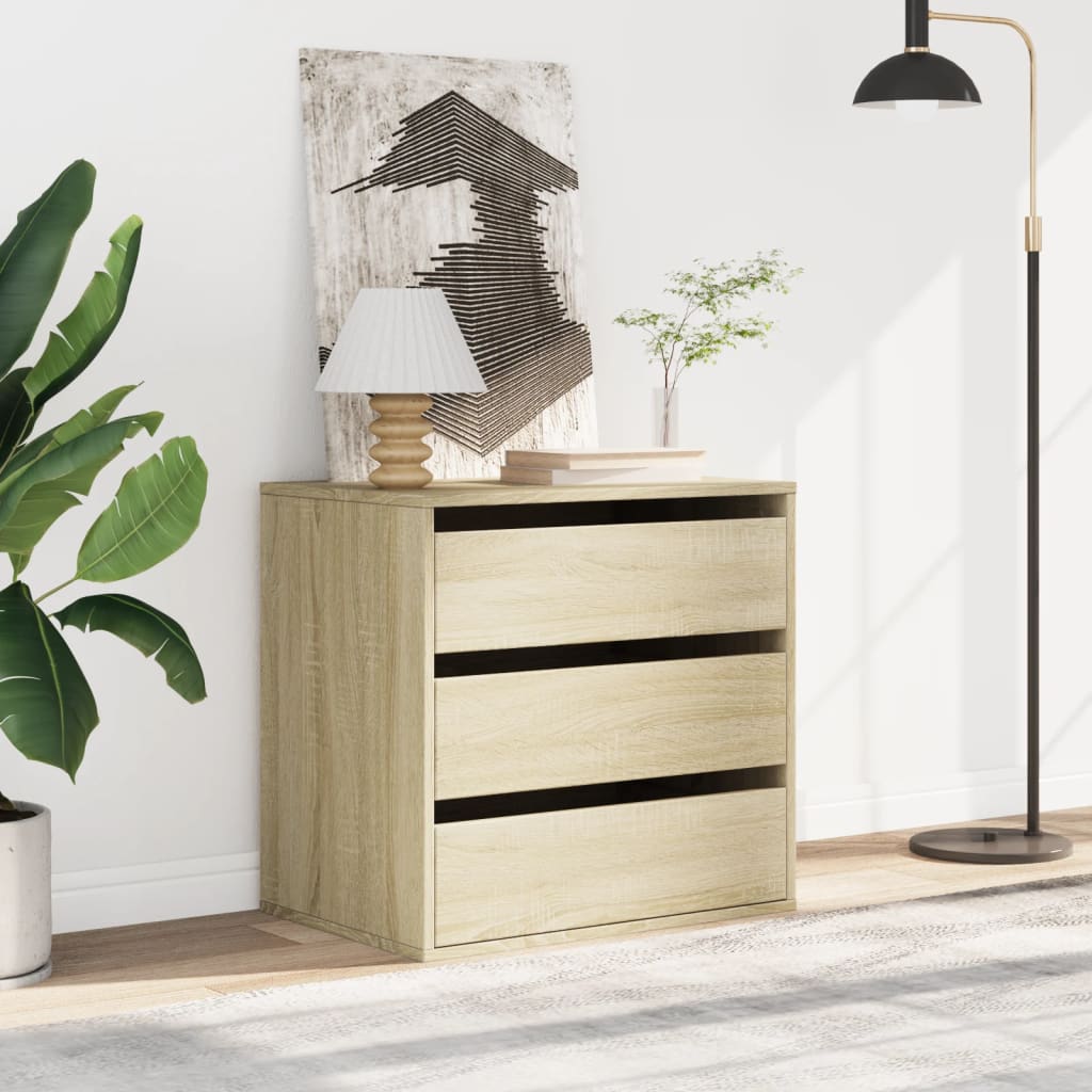 kommode til hjørne 60x41x58 cm konstrueret træ sonoma-eg