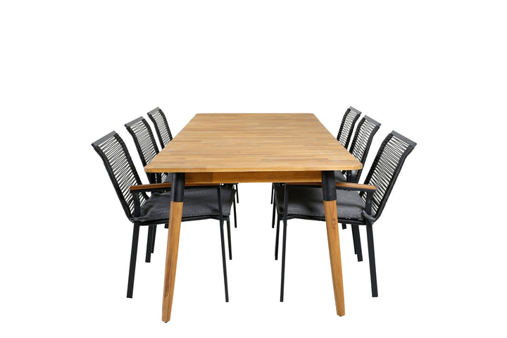 Venture Home Julian Dining Table - Acasia - 210*100cm+Dallas Dining Chair_6