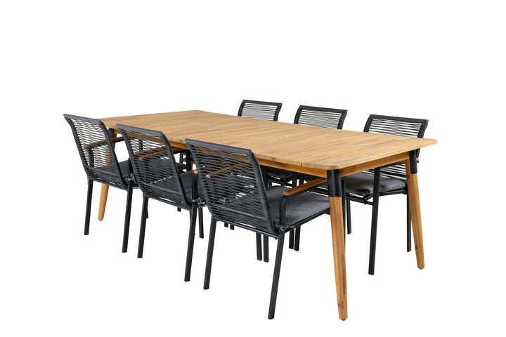 Venture Home Julian Dining Table - Acasia - 210*100cm+Dallas Dining Chair_6