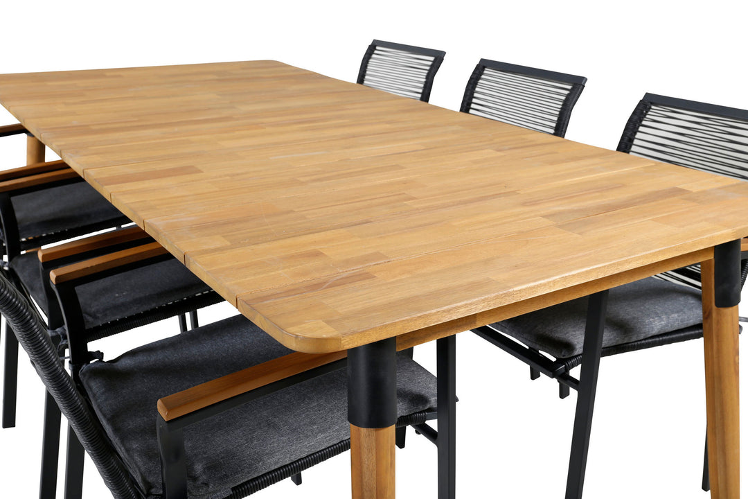 Venture Home Julian Dining Table - Acasia - 210*100cm+Dallas Dining Chair_6