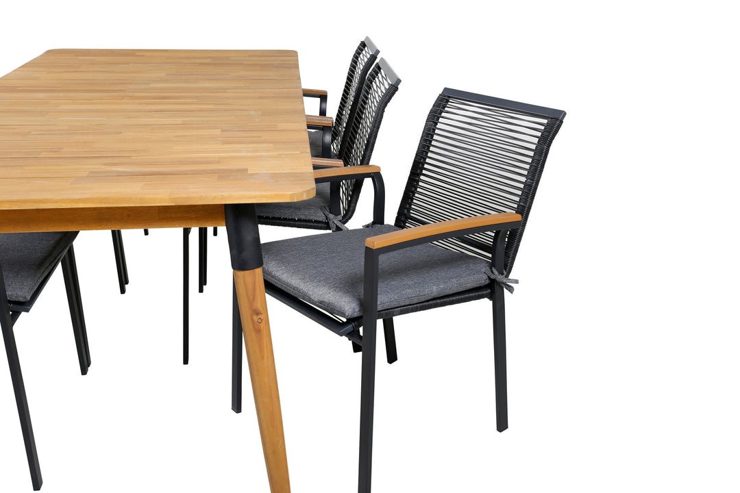 Venture Home Julian Dining Table - Acasia - 210*100cm+Dallas Dining Chair_6