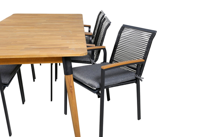 Venture Home Julian Dining Table - Acasia - 210*100cm+Dallas Dining Chair_6