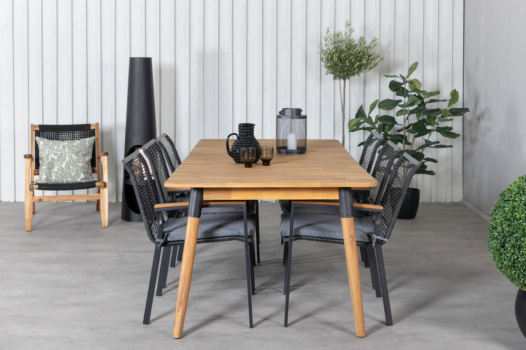 Venture Home Julian Dining Table - Acasia - 210*100cm+Dallas Dining Chair_6
