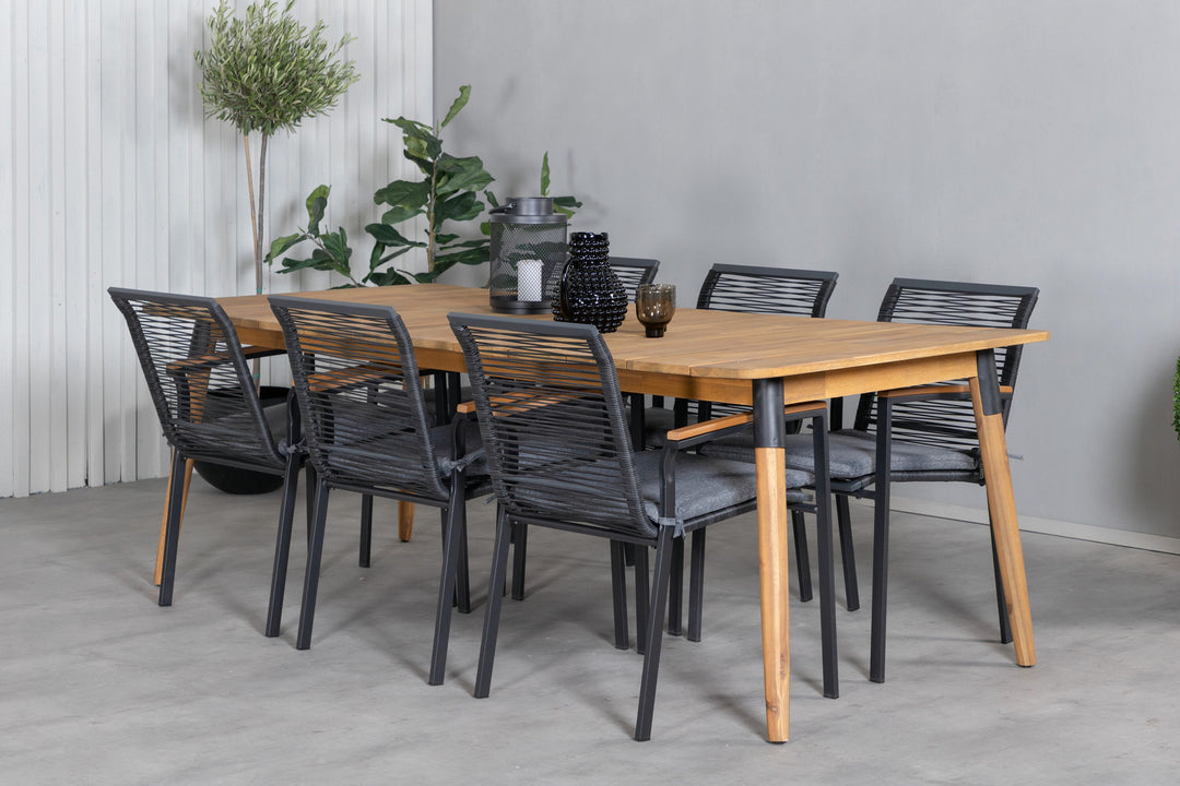 Venture Home Julian Dining Table - Acasia - 210*100cm+Dallas Dining Chair_6