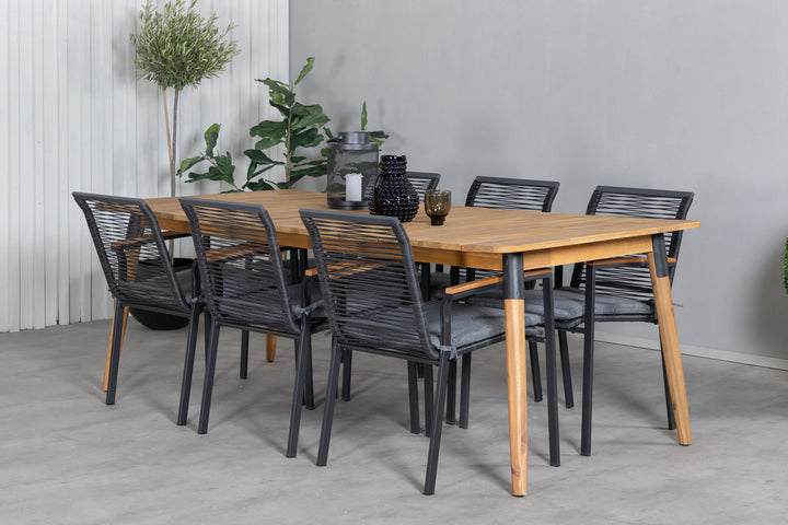Venture Home Julian Dining Table - Acasia - 210*100cm+Dallas Dining Chair_6