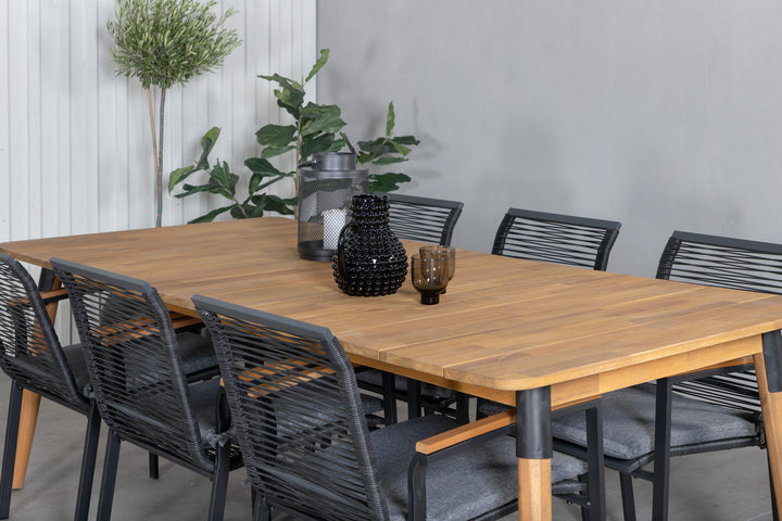 Venture Home Julian Dining Table - Acasia - 210*100cm+Dallas Dining Chair_6